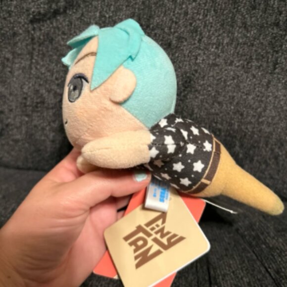 NWT Tiny Tan BTS RM Lying Plush with Hanger Sega New with Tags! 6" Long - Picture 2 of 5
